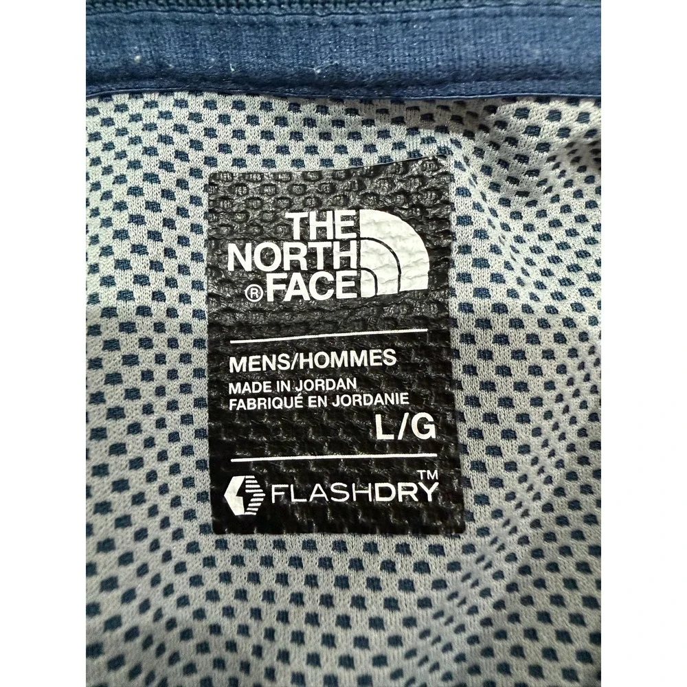 The North Face Mens FlashDry Polo Shirt Blue Teal Short Sleeve Size Large L